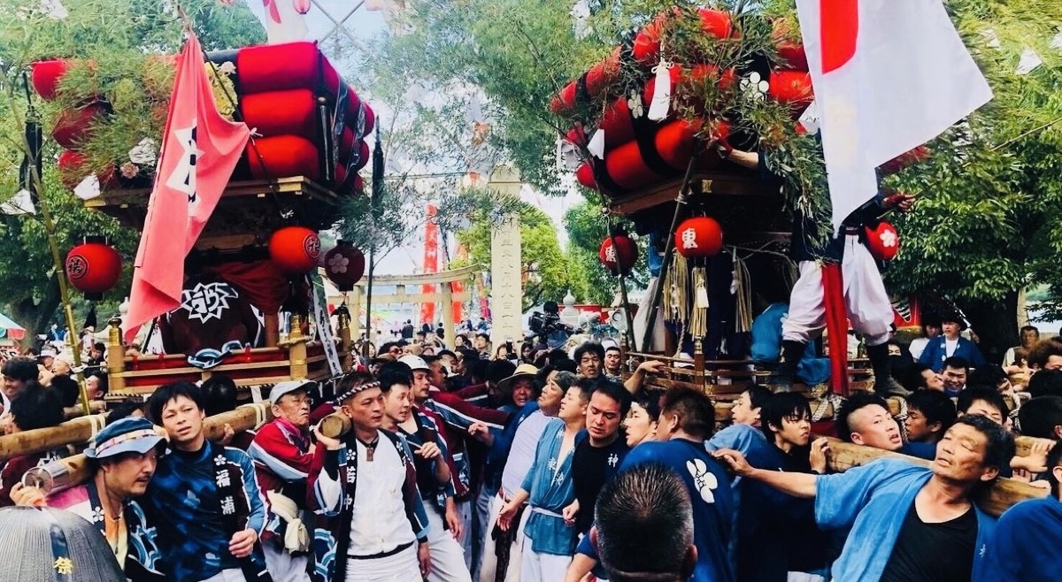 神島天神祭 総担ぎ