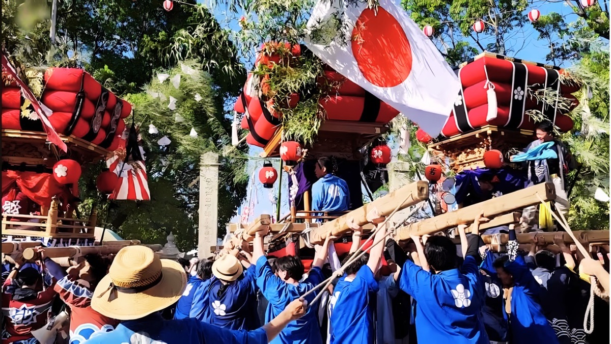 神島天神祭 総担ぎ